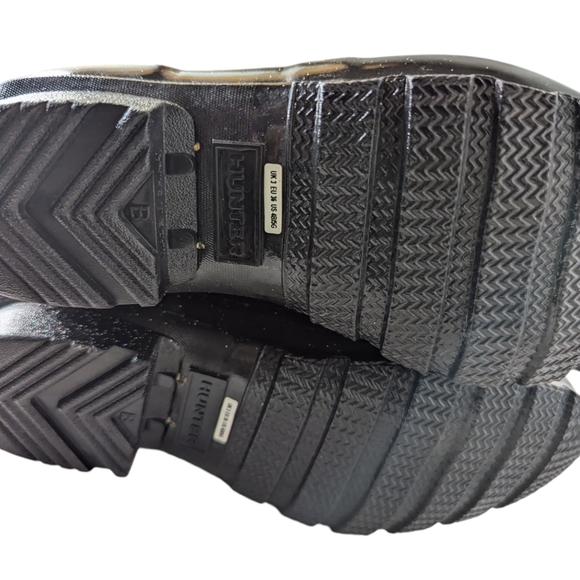 Hunter Girls Original Tall Rain Boots Starcloud Glitter Black Big Kids Size 5 - Picture 6 of 9